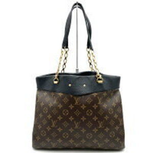 Louis Vuitton Pallas Tote Bag Chain Monogram Leather Black